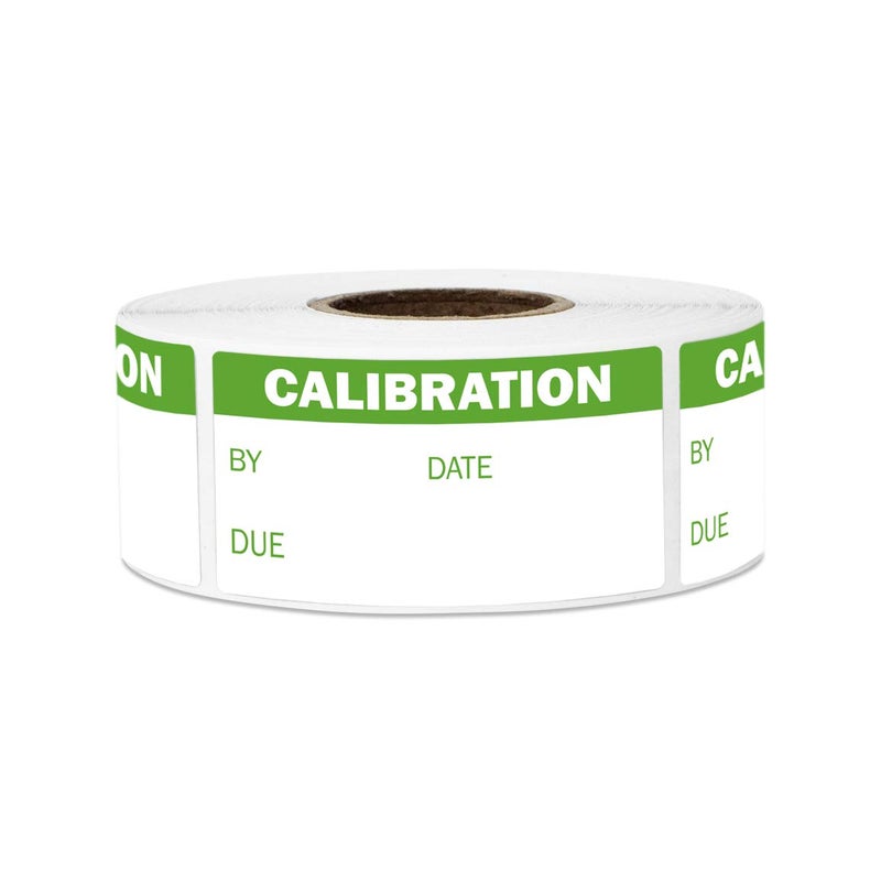 OfficeSmartLabels Calibration Stickers - 2 x 1 Inch Mini Label - Write On Adhesive for NIST & ISO-9000 Calibration Inspection Quality Control Mini Label Stickers - 300 Count/Roll - Image 1